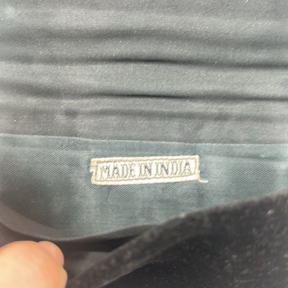 Vintage Silver Metallic Embroidered Clutch Purse Made in India BLEMISH - Picture 10 of 11